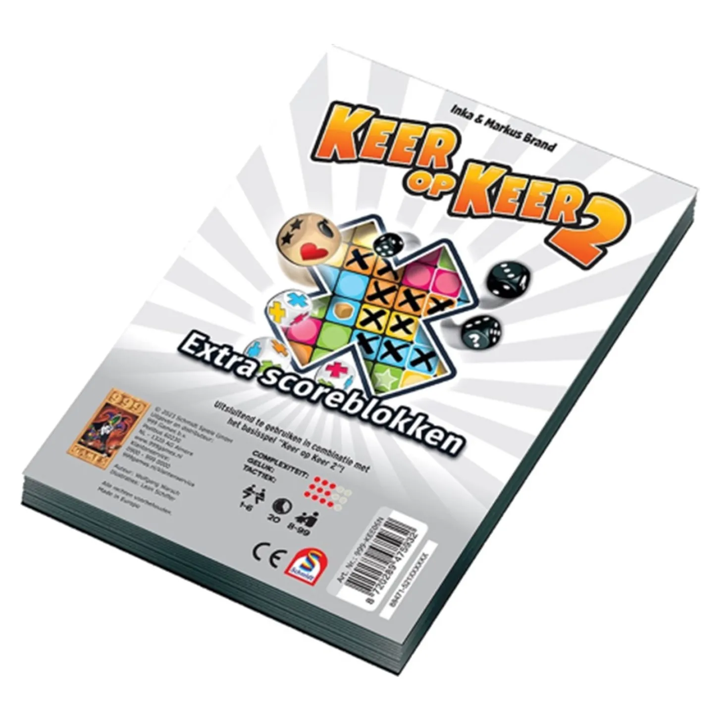 999 Games Keer op Keer 2 Scoreblok Level 1, 2st.