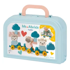 Abrick Dierentrein Beer met Bouwblokken in Koffer, 28dlg.