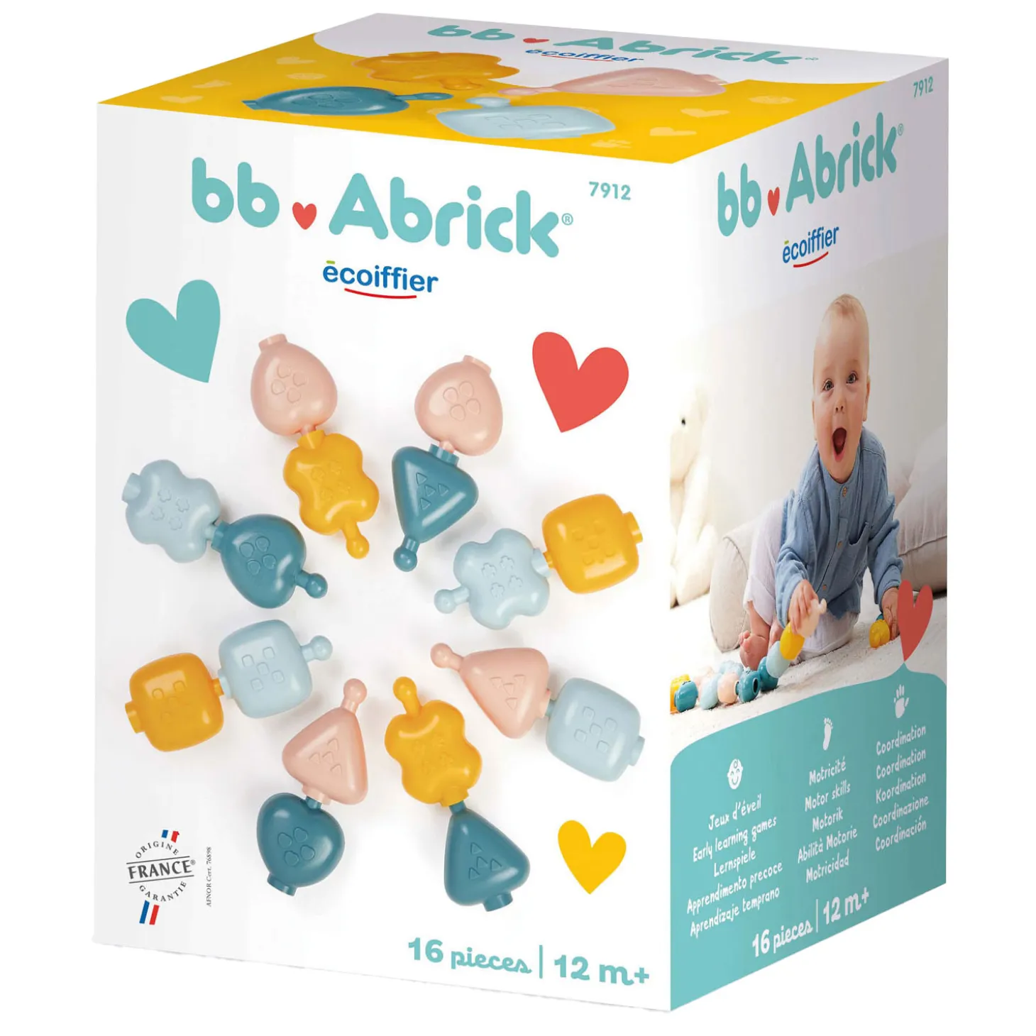 Abrick Motoriekkralen Bouwspeelset, 16dlg.