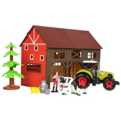 Ackers Ville Boerderij met Tractor Licht en Geluid Speelset, 12dlg.