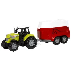 Ackers Ville Tractor en Trailer met Licht en Geluid, 10cm