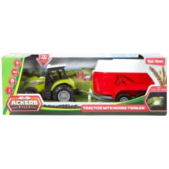 Ackers Ville Tractor en Trailer met Licht en Geluid, 10cm
