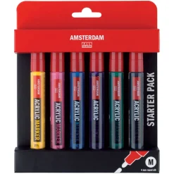 Amsterdam Acryl Marker Basisset, 6dlg.