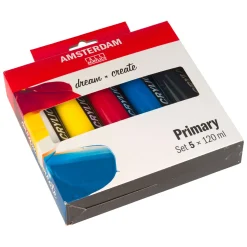 Amsterdam Standard Series Acrylverf Primaire Set 120ml, 5dlg.
