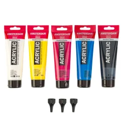 Amsterdam Standard Series Acrylverf Primaire Set 120ml, 5dlg. + 3 Doseertuiten