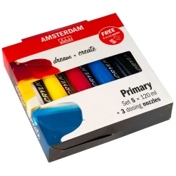 Amsterdam Standard Series Acrylverf Primaire Set 120ml, 5dlg. + 3 Doseertuiten