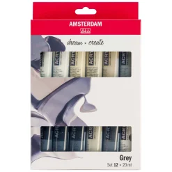 Amsterdam Standard Series Acrylverf Grijze Set 20ml, 12dlg.