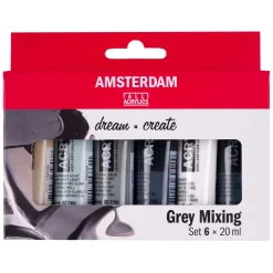 Amsterdam Standard Series Acrylverf Grijstinten Set 20ml, 6dlg.