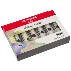 Amsterdam Standard Series Acrylverf Parelmoer Set 20ml, 6dlg.