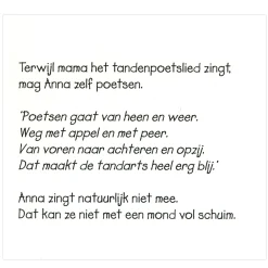 Anna poetst haar tanden