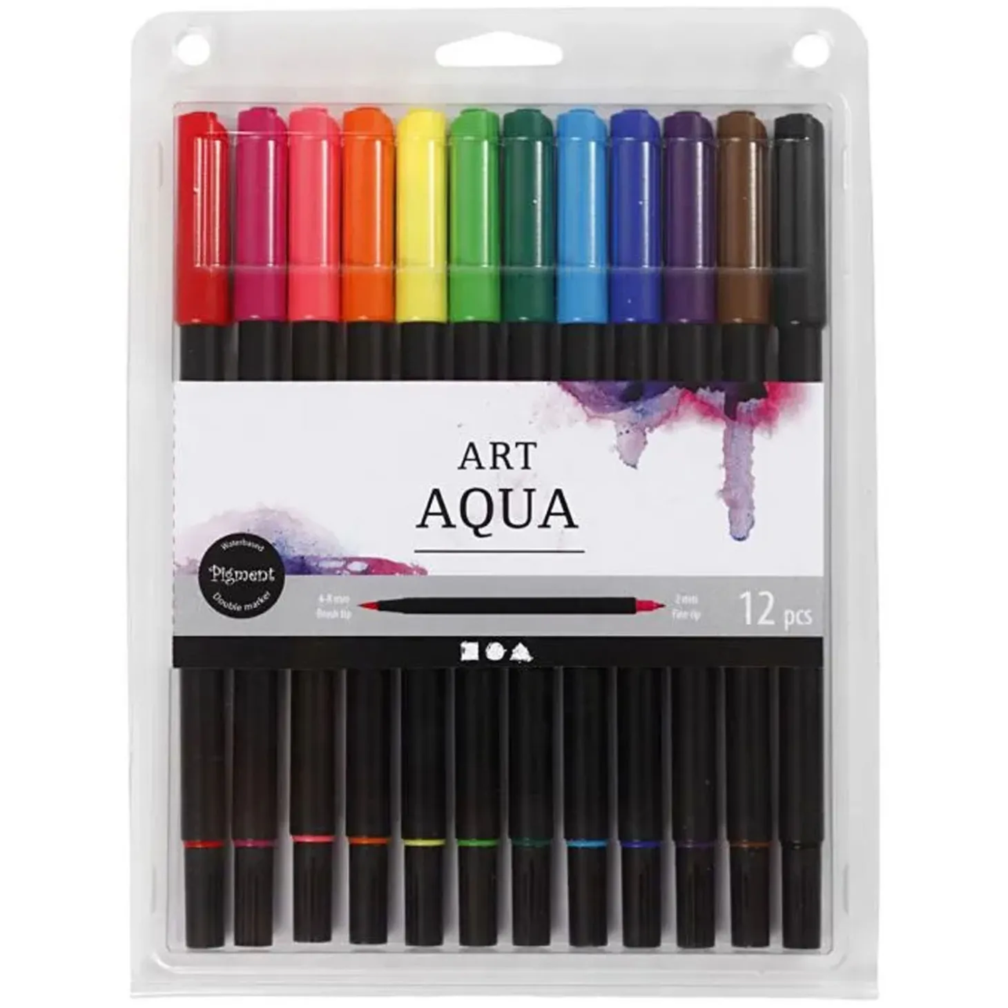 Aquarel Marker Standaard Kleuren, 12st.
