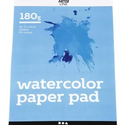 Aquarelblok Wit A4 180gr, 20 Vellen