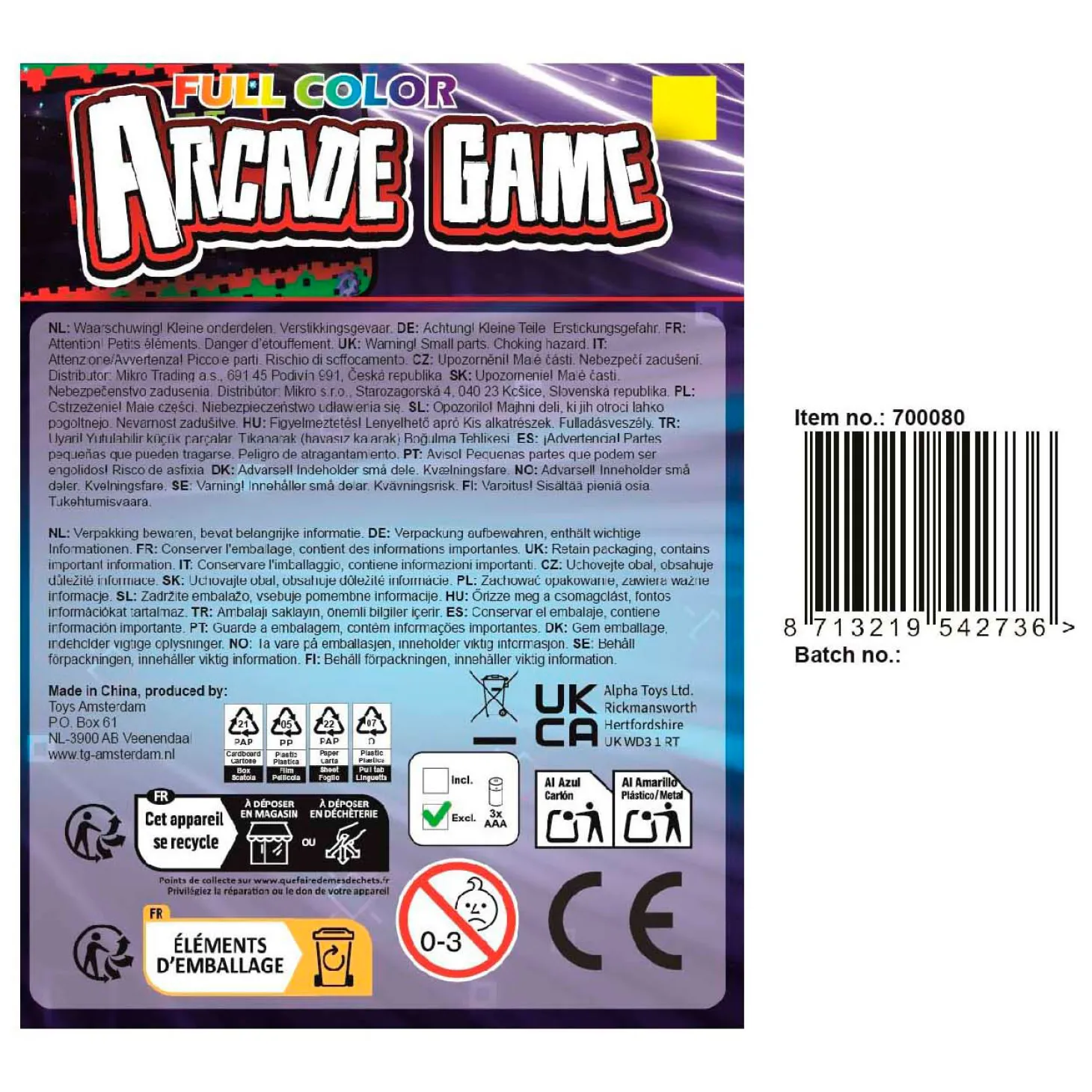 Arcade Game met Kleurenscherm 120 Spelletjes, 13cm