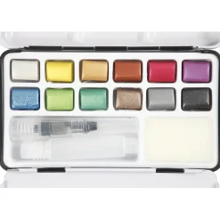 Art Aqua Aquarelverf Metallic, 12 Kleuren