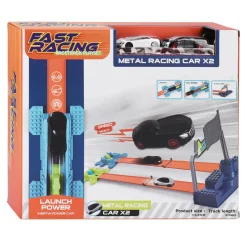 Auto Racebaan Wedstrijd Speelset met 2 Auto's