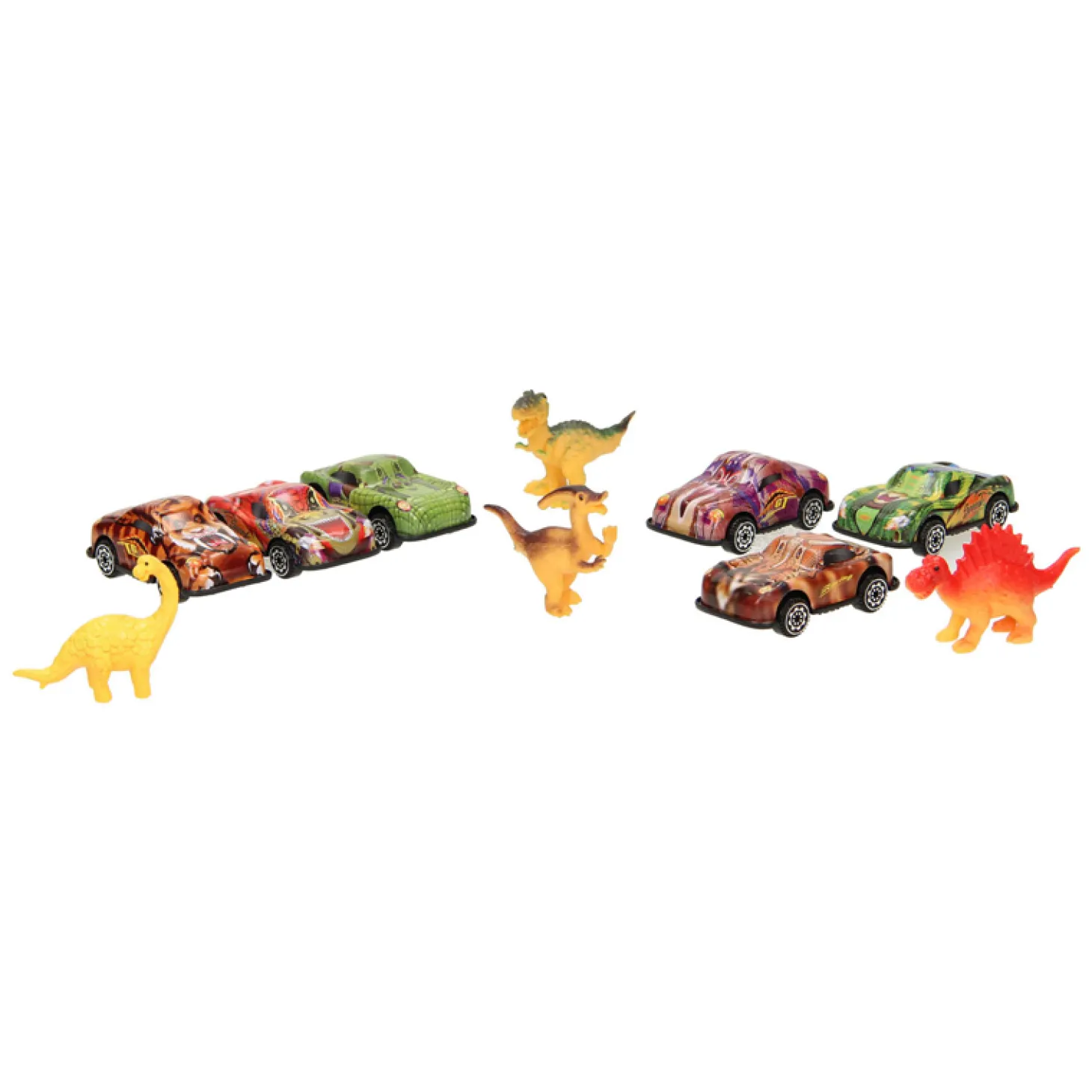 Autoset Dierenprint met Speeldieren