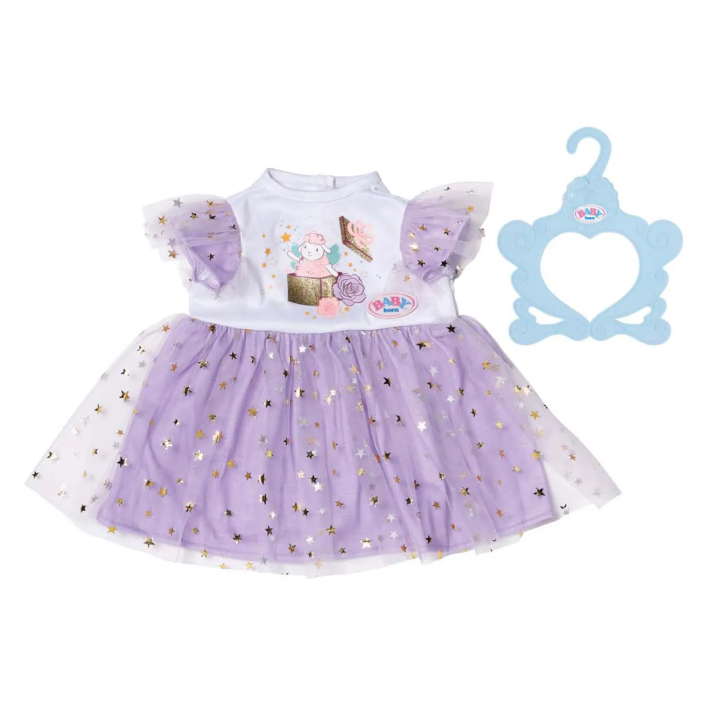 BABY born Paarse Jurkje, 43cm