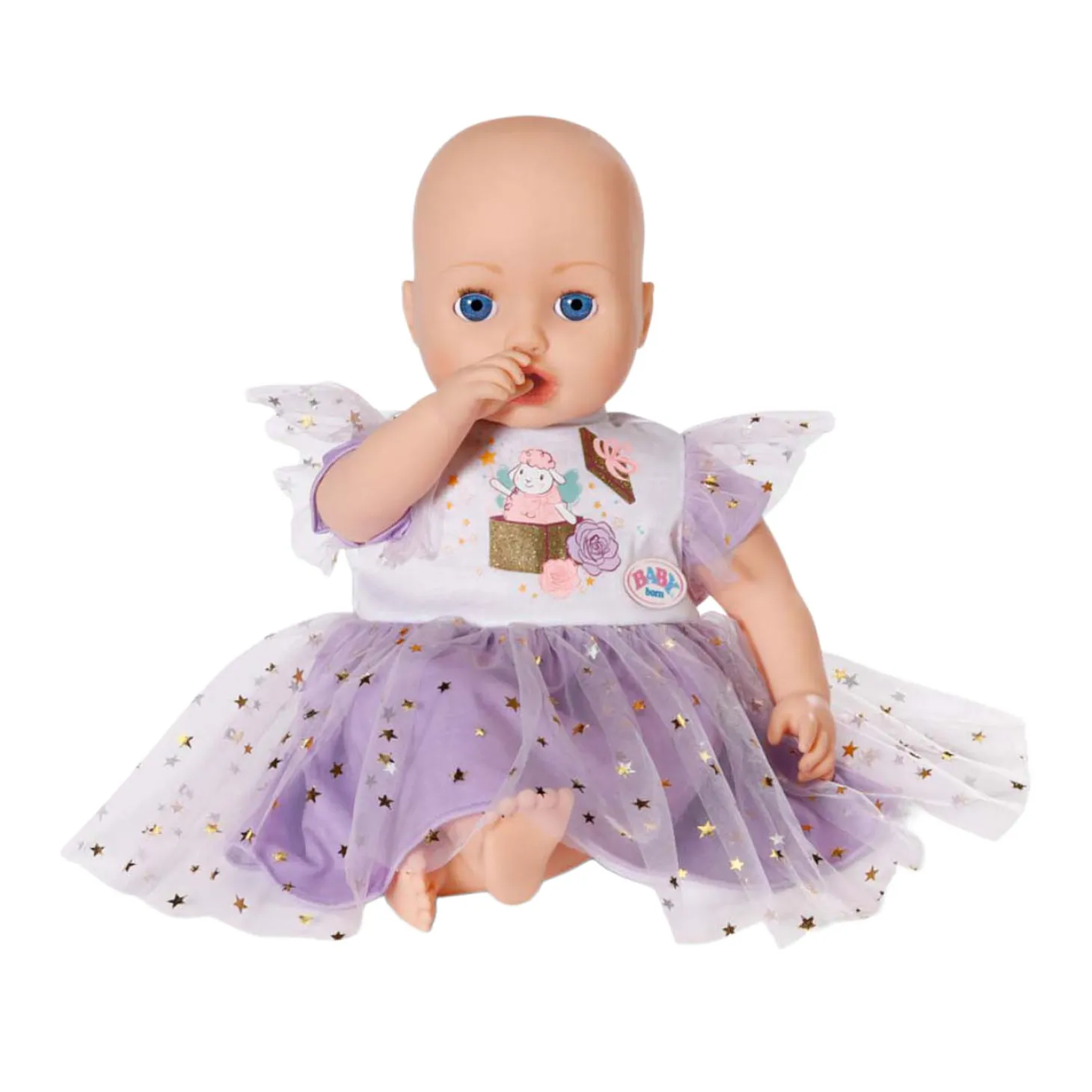 BABY born Paarse Jurkje, 43cm