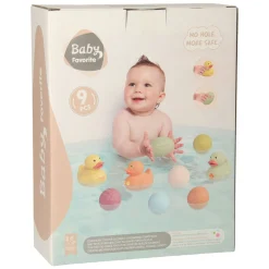 Badspeelgoed Set Met Sensorische Badballen & Badeendjes Pastel