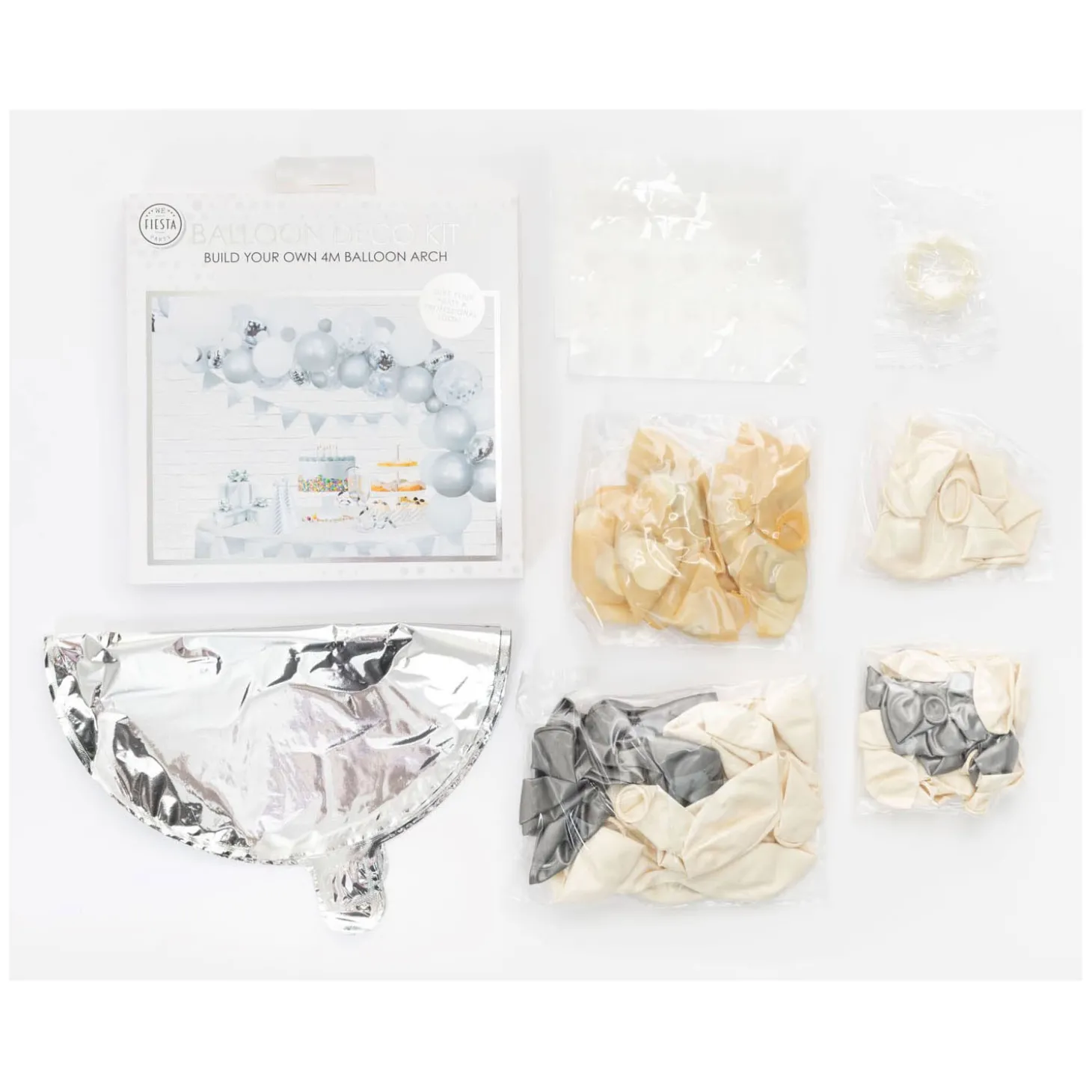 Ballonnen Boog Set Zilver