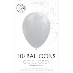 Ballonnen Cool Grijs, 30cm, 10st.