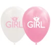 Ballonnen Dochter Baby Roze/Wit 30cm, 8st.