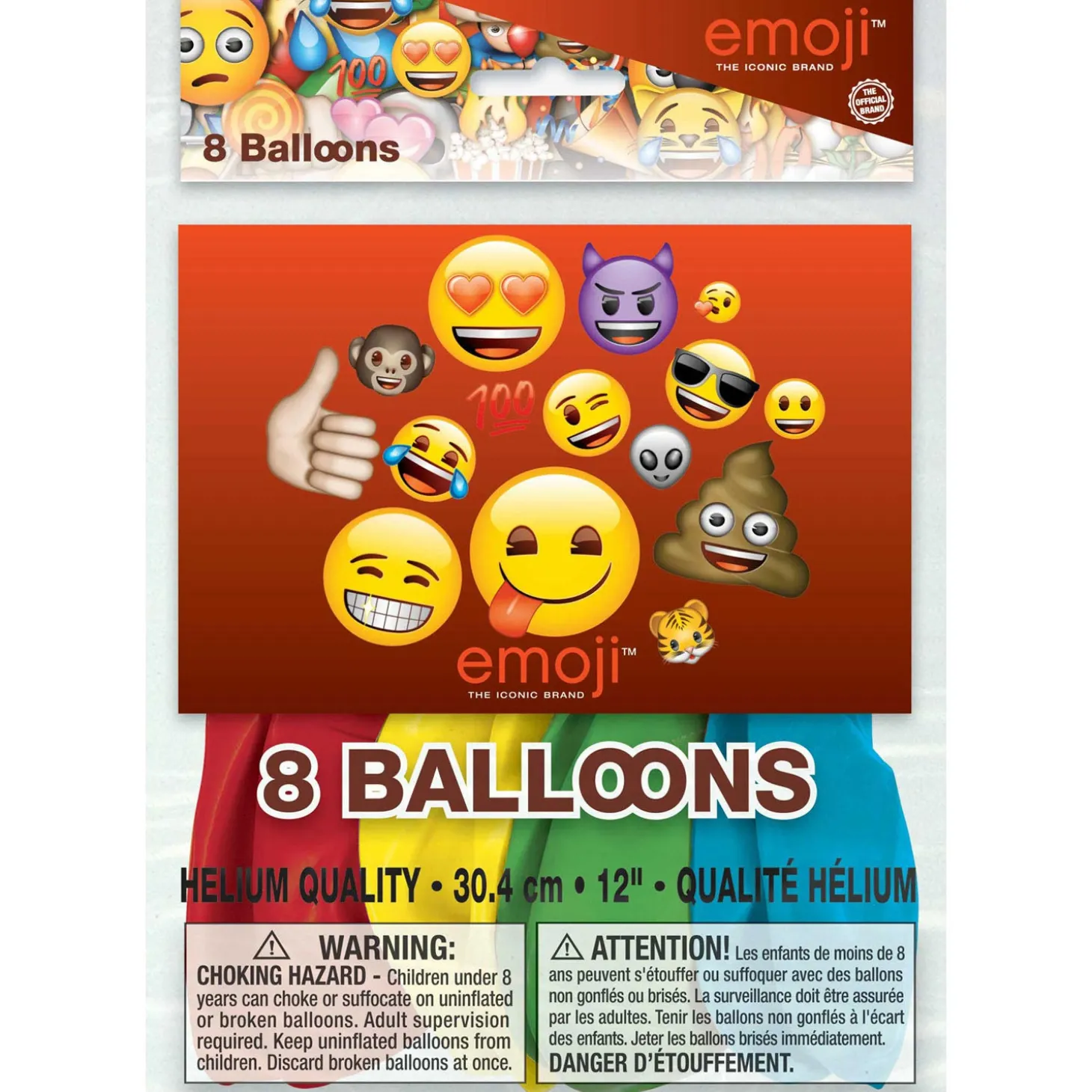 Ballonnen Emoji, 8st.