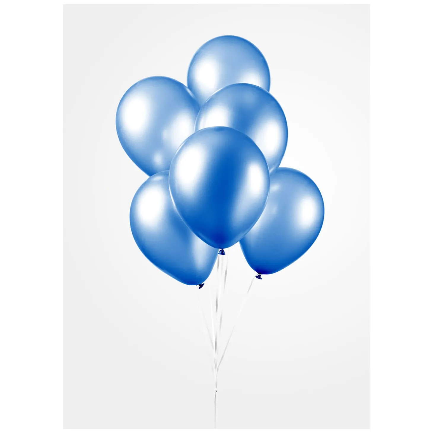 Ballonnen Metallic Blue 30cm, 10st.