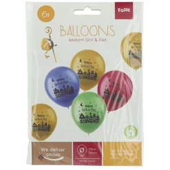 Ballonnen Welkom Sint & Piet, 6st.
