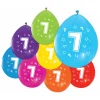 Ballonnen 2-zijdig Geprint Cijfer 7, 8st.