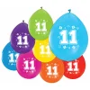 Ballonnen 2-zijdig Geprint Cijfer 11, 8st.