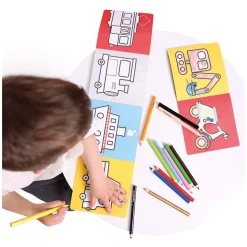 Banana Panda - Kleurboekje Klaar om Voertuigen te Tekenen