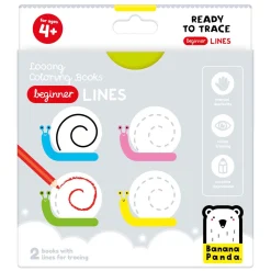 Banana Panda - Kleurboekje Klaar om Beginnerslijnen te Overtrekken