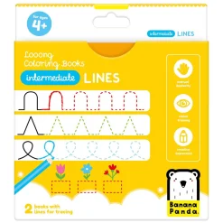 Banana Panda - Kleurboekje Klaar om Gevorderde Lijnen te Overtrekken