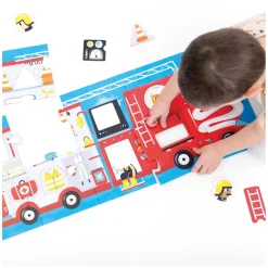 Banana Panda - Maak de Puzzel Passend Brandweerwagen - 23st.