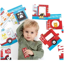 Banana Panda - Maak de Puzzel Passend Brandweerwagen - 23st.