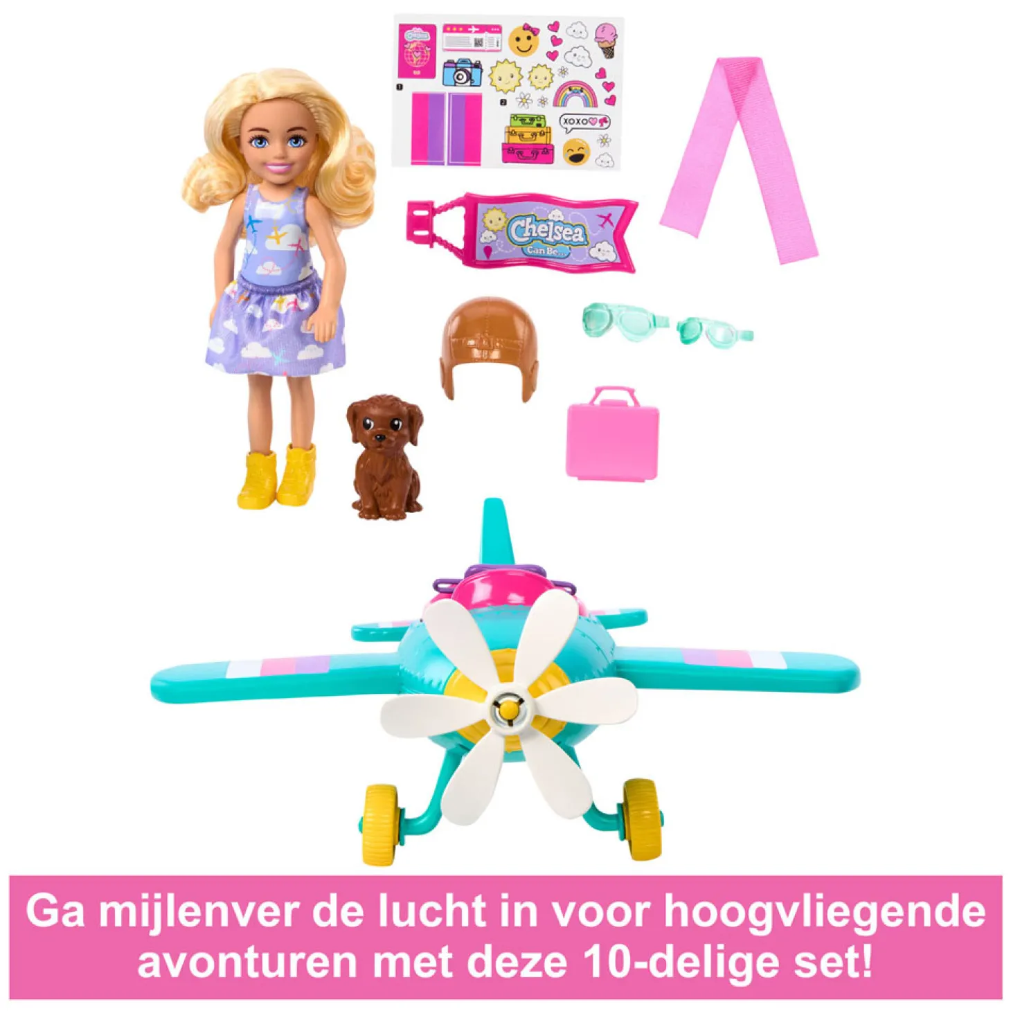 Barbie Chelsea Modepop met Vliegtuig