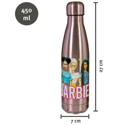 Barbie Drinkfles RVS, 450ml
