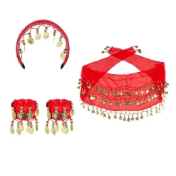 Belly Dance Set Rood, 3dlg.
