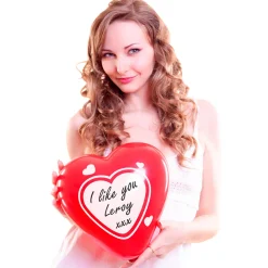 Beschrijfbare Ballonnen Hart, 6st.