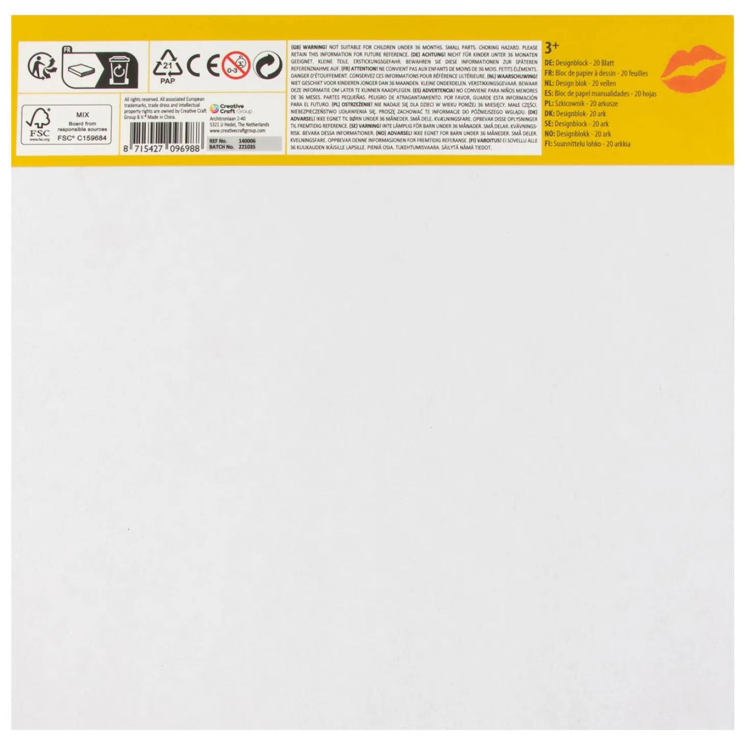 Besties Design Blok Happy Vibes, 20 vellen