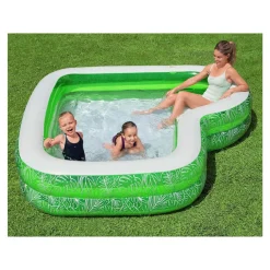 Bestway Familiebad Rechthoek Tropical Paradise met Zitje, 231cm