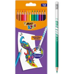 BIC Kids Evolution Uitgumbare Kleurpotloden, 12st.