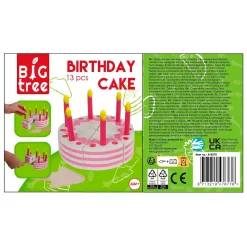 Big Tree Verjaardagstaart Hout, 13dlg.
