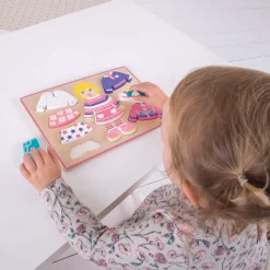 Bigjigs Houten Aankleedpuzzel Meisje, 10st.