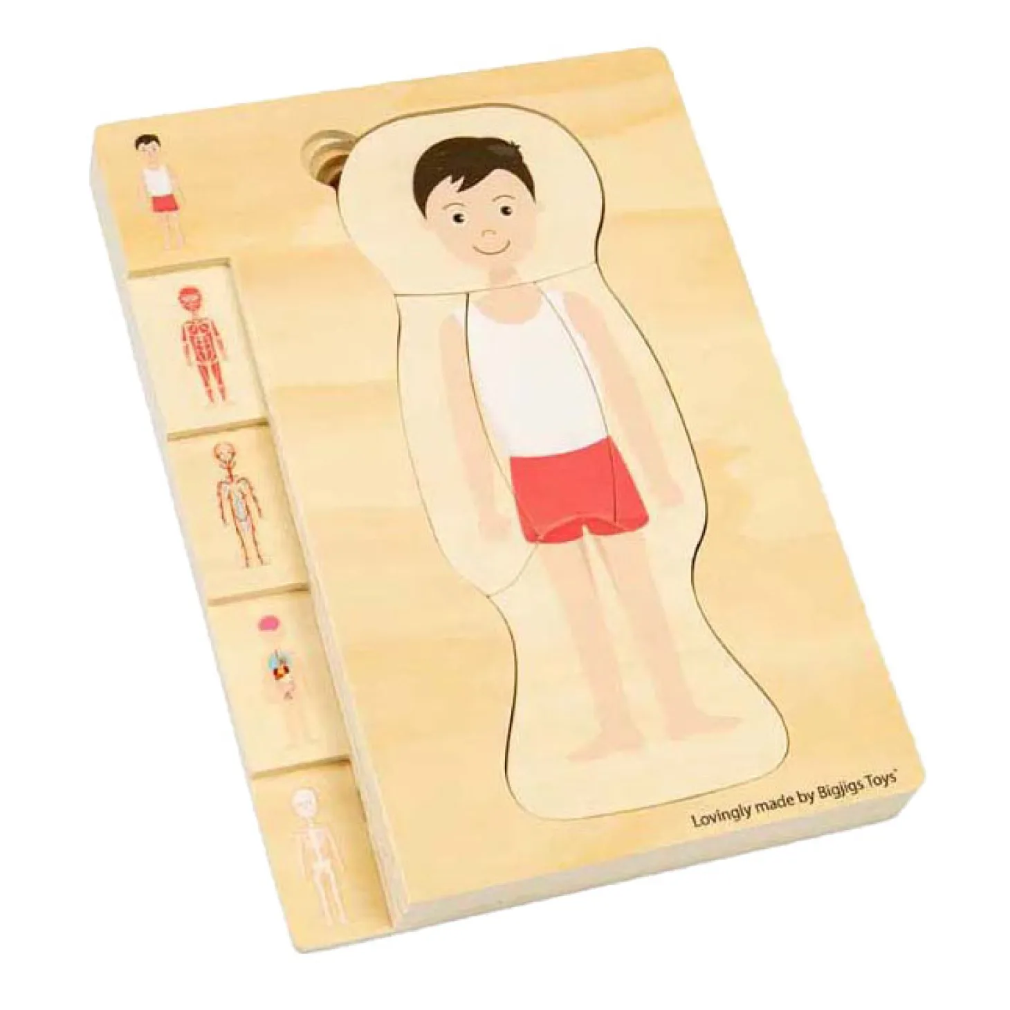 Bigjigs Houten Anatomiepuzzel - Jongen, 26st.