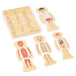Bigjigs Houten Anatomiepuzzel - Jongen, 26st.