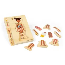 Bigjigs Houten Anatomiepuzzel - Meisje, 26st.
