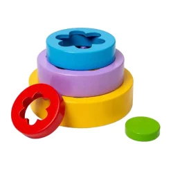 Bigjigs Houten Bloementoren, 5dlg.