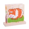 Bigjigs Houten Blokpuzzel Huisdieren, 10st.